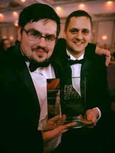 Andy Coy and Matt Bramley with the ERA Award
